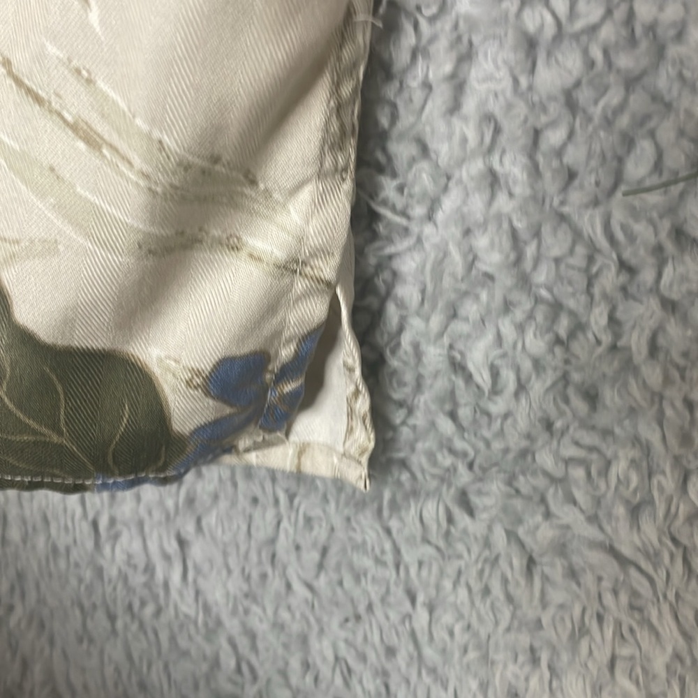 Jos A Bank Mens Shirt Large Blue Brown Button‎ Up Hawaiian Silk Vacation Floral - Picture 8 of 11